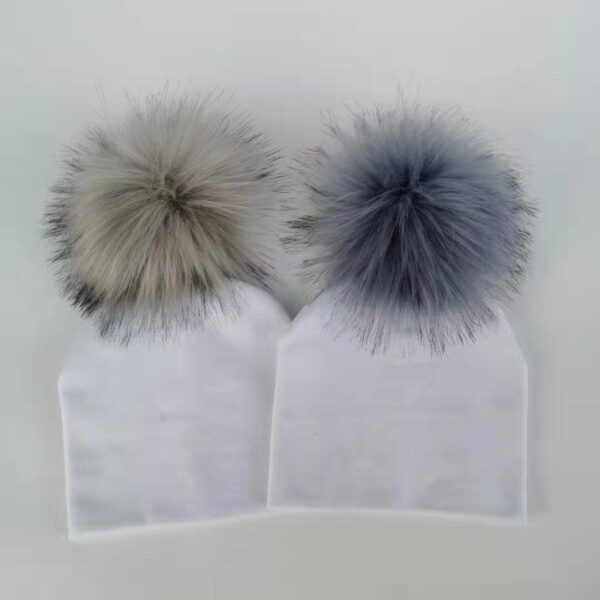 Baby's Cotton Hat with Pompom - Image 3