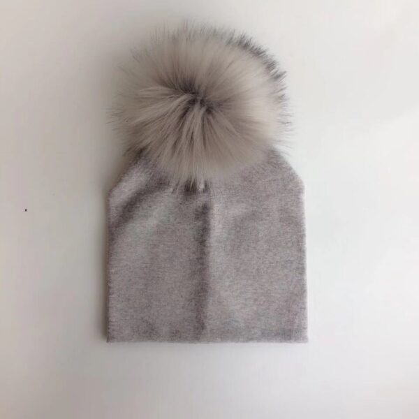 Baby's Cotton Hat with Pompom - Image 4